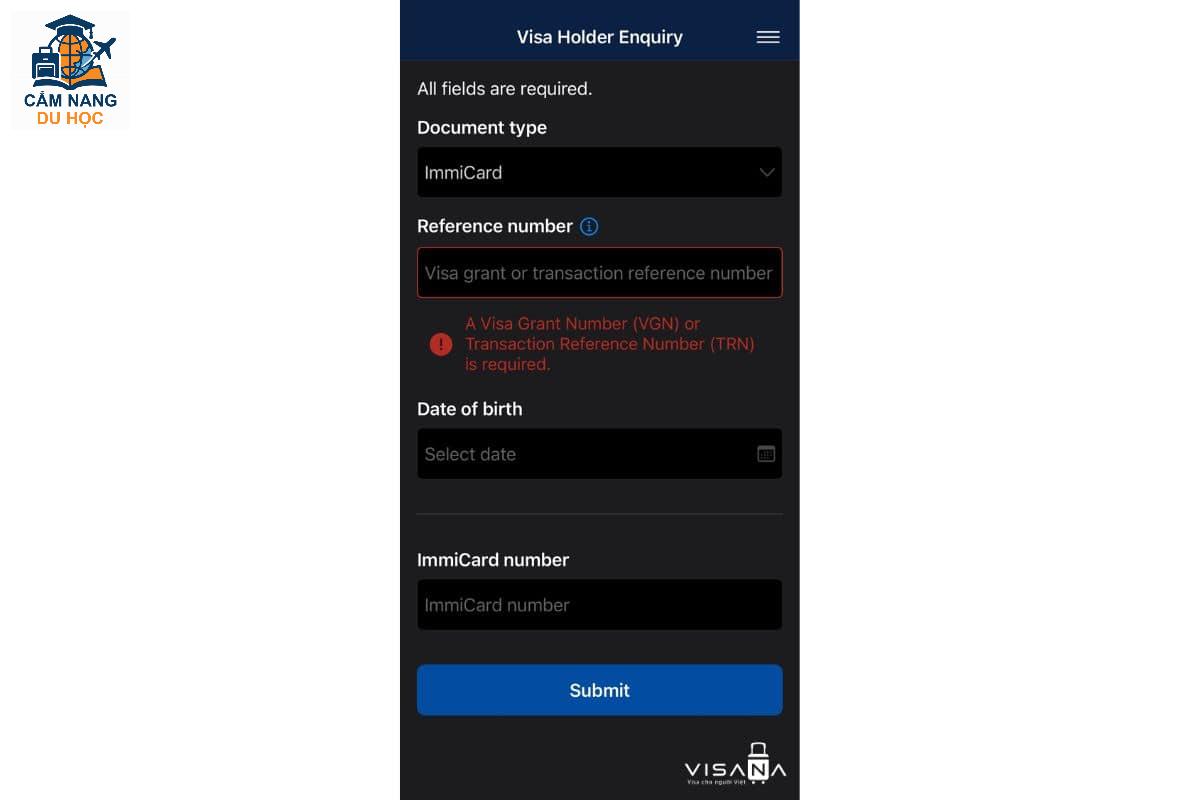 Hướng dẫn kiểm tra tình trạng hồ sơ visa Úc sau khi nộp