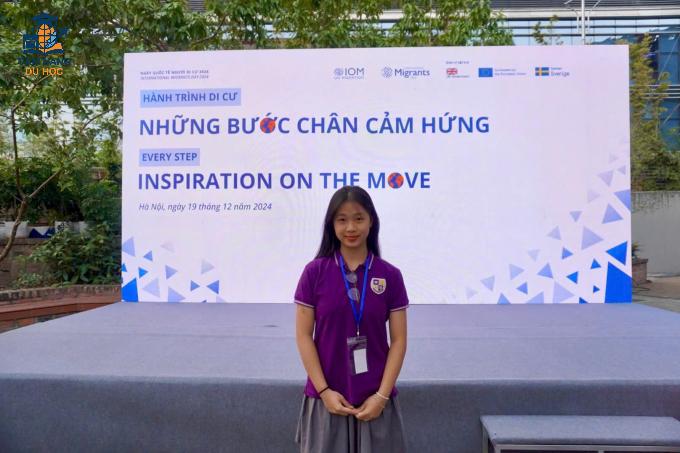 An trong một tọa đàm do Tổ chức Di cư Quốc tế tại Việt Nam tổ chức năm 2024. Ảnh: Nhân vật cung cấp.