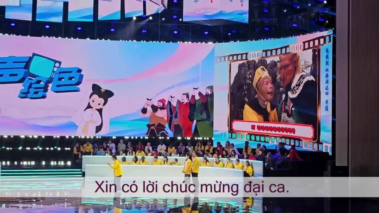 Phần thi lồng tiếng trong cuộc thi Nhịp cầu Hán ngữ quốc tế của Tường Anh