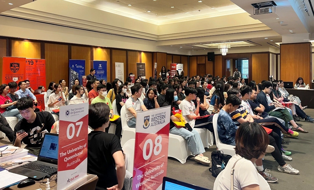 Ngày hội du học 8 trường đại học hàng đầu Australia do Đức Anh Educonnect tổ chức trước đó. Ảnh: Đức Anh EduConnect